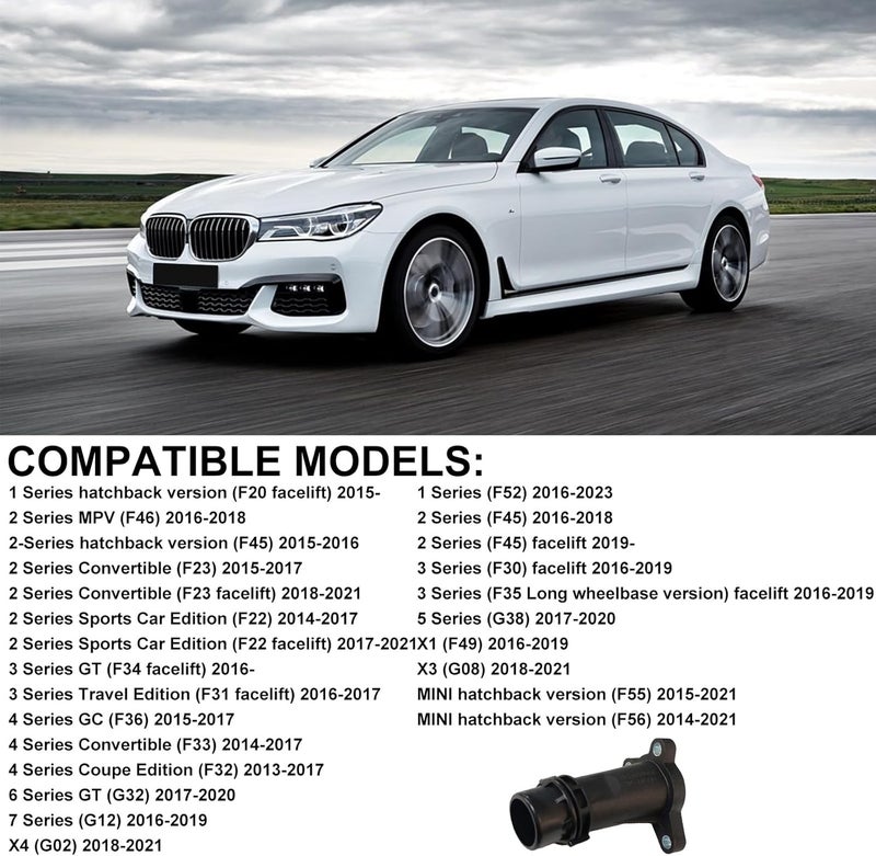 MUNIK 11118511205 Engine Block Connector Pipe 2013-2019 For BMW 1 2 3 4 5 6 7 Series X1 X2 X3 X4 X5 F20 F45 F23 F22 F34 F36 F33 F32 G32 MINI F55 F56 Replat# V203560 503478 4010400 93607 186108 - Image 5